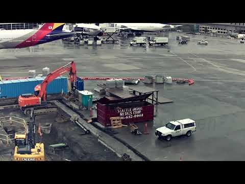 Jet Blast at SeaTac: Dollies vs. Catering Truck