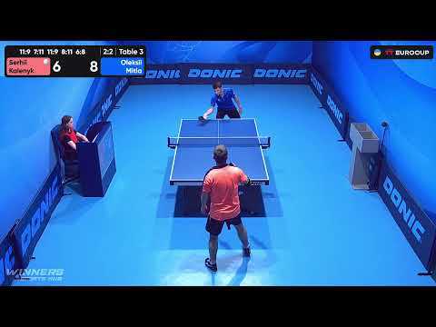 18:50 Serhii Kalenyk - Oleksii Mitla 31.08.2023 TT Euro.Cup  Ukraine Master. TABLE 3