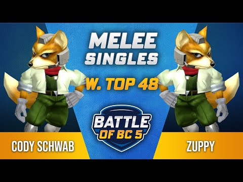 Cody Schwab (Fox) vs Zuppy (Fox) - Melee Singles Winners Top 48 - Battle of BC 5