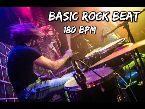 Drum Loops - Basic Rock Beat 180bpm - Backing tracks