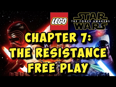 LEGO Star Wars The Force Awakens: Chapter 7 The Resistance FREE PLAY (All Minikits & Red Brick)