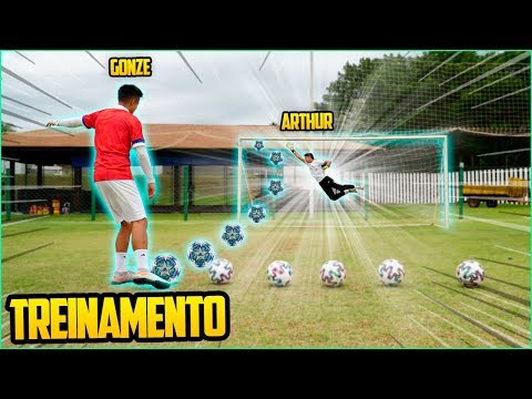 TREINO PROFISSIONAL DE GOLEIRO PARA O SUPERCLÁSSICO!! ( arthur vs gonze )