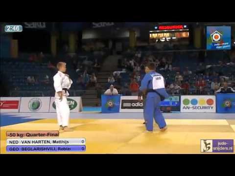 Judo 2013 European Championships Cadets Tallinn: van Harten (NED) - Beglarishvili (GEO) [-50kg]
