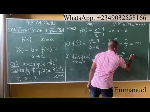 Continuous Function | Continuity of a Function 1 #excellenceacademy #jonahemmanuel