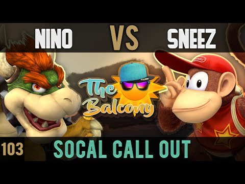 PM @ the Balcony 103 - SoCal Call Outs ft. Nino (Bowser, Squirtle) VS Sneez (R.O.B., Diddy Kong)