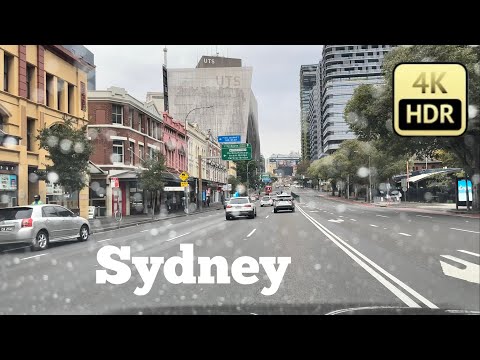 Sydney Australia [4K 60fps HDR City Suburbs  Driving Tour] King St, Newtown To George St, Sydney