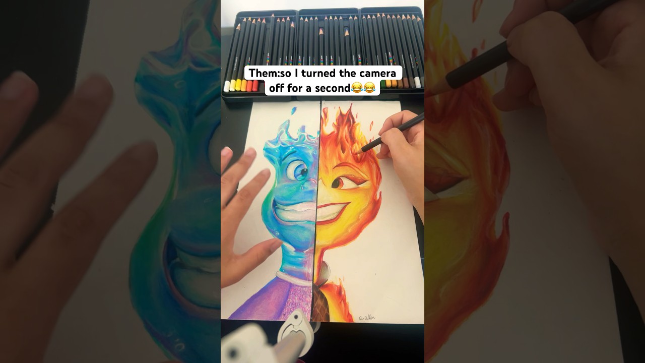ELEMENTALS Art tutorials be like: 😭✋🥲😡 #shorts #tiktok #youtube #aiart