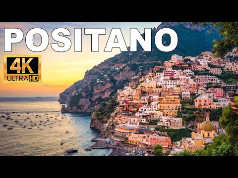 Sunset walk in magical Positano Italy (in 4K + with captions!)