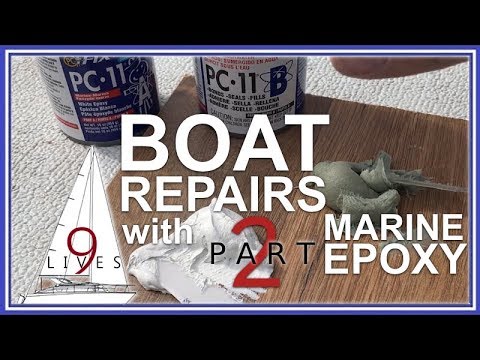 Boat Hull Repairs with 2 Part Marine Epoxy (Boat Work: Sailing 9 LIVES)