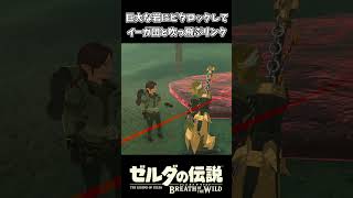 巨大な岩にビタロックを使ってイーガ団と吹っ飛ぶリンク【ゼルダの伝説 ブレス オブ ザ ワイルド】