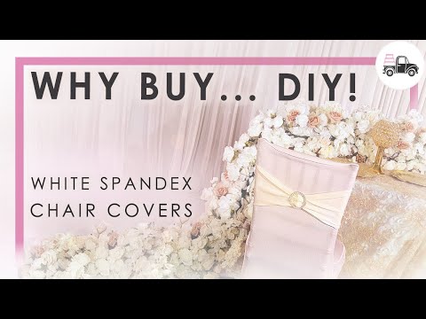 SAVE 💵 RENTING WHITE SPANDEX CHAIR COVERS FOR DIY WEDDINGS