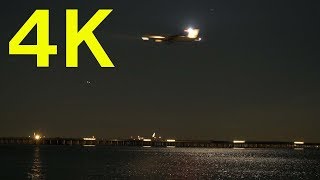 Japan Night View Kanagawa Ukishima near Haneda Airport 4K 60fps 川崎市 浮島町 羽田空港離陸夜景