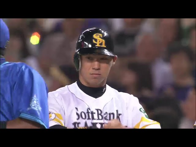4回裏 ホークス長谷川がタイムリー安打!! 鷹打線がつながり一挙4得点!! 2014/6/14 H-DB