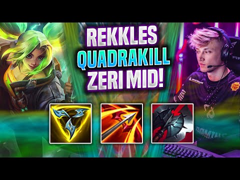 REKKLES GETS QUADRAKILL WITH ZERI MID! - KC Rekkles Plays Zeri Mid vs Jayce! | Season 2022