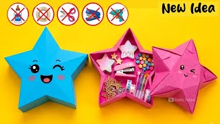 DIY Easy Origami Desk Organizer |No Glue, No Scissors |Cute Organizer |Paper Craft |School Project