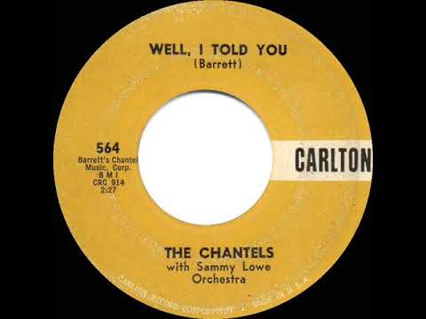 1961 HITS ARCHIVE: Well, I Told You - Chantels (answer to ‘Hit The Road Jack’)