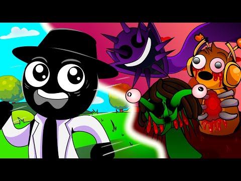 BLACK is a NOT MONSTER! - Incredibox Sprunki Animation Compilation (Ep. 1-4)