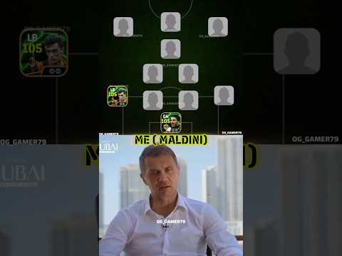 Paolo Maldini Picked His Ultimate Dream XI 😱🔥 #efootball2024 #efootball2023