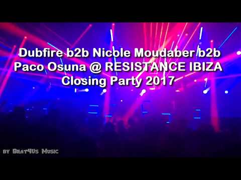 Dubfire b2b Nicole Moudaber b2b Paco Osuna @ RESISTANCE IBIZA Closing Party 2017