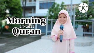 Morning Quran (2/9/2022) ด.ญ.ธมนต์ชิตา อิดดาเรส ป.4/1