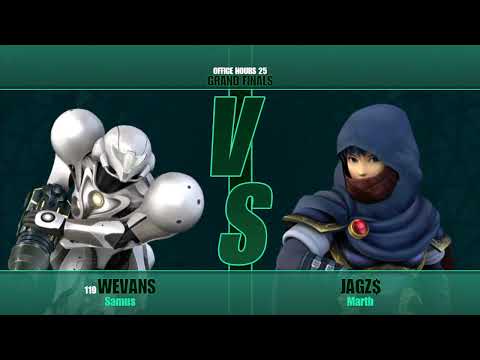Office Hours 25 - Grand Finals - 119 | Wevans (Samus)[L] vs Jagz$ (Marth)