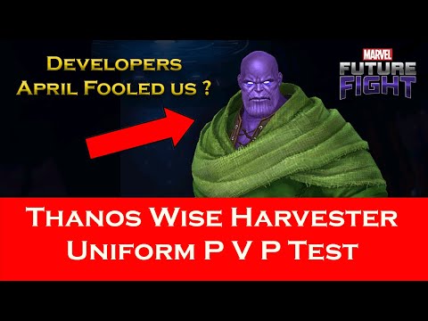 Thanos Wise Harvester Uniform ( April Fools ) Test In Timeline Battle - Marvel Future Fight