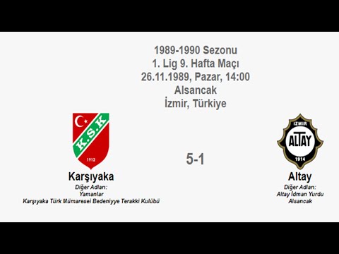 Karşıyaka 5-1 Altay [HD] 26.11.1989 - 1989-1990 Turkish 1st League Matchday 9 + Post-Match Comments