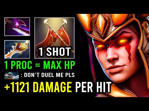 +1121 DAMAGE PER HIT Moment of Courage Lifesteal Proc 1v5 Duel Win Legion Commander Dota 2