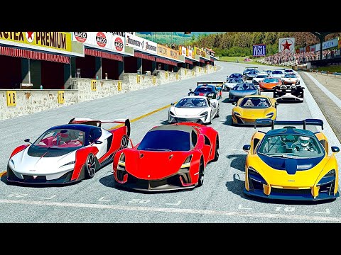 Ferrari Stallone vs McLaren Hypercars at Nurburgring GP