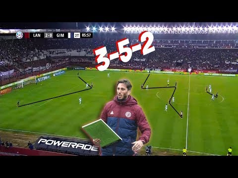 Análisis táctico de Lanús: Movimientos ofensivos en un 3-5-2.