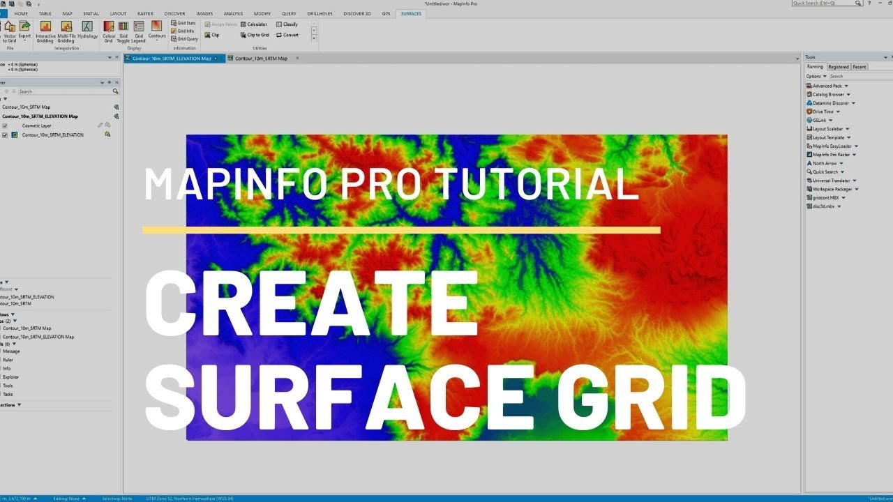 Mapinfo Tutorial - How to Create surface grid in Mapinfo Pro