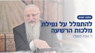 להתפלל על נפילת מלכות הרשעה | הרב שמואל אליהו | הלכה יומית | כ׳ טבת תשפ״ו (הרב שמואל אליהו) - התמונה מוצגת ישירות מתוך אתר האינטרנט יוטיוב. זכויות היוצרים בתמונה שייכות ליוצרה. קישור קרדיט למקור התוכן נמצא בתוך דף הסרטון