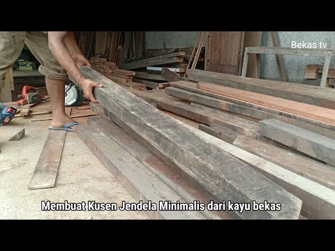 How to make a minimalist window frame from used wood