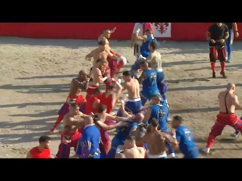 HIGHLIGHTS FINALE CALCIO STORICO 2024 AZZURRI-ROSSI