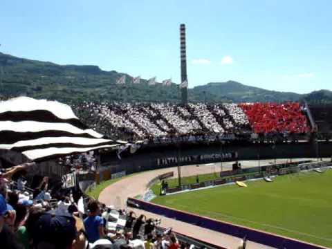 ASCOLI-TRIESTINA 3-0 - COREOGRAFIA STUPENDA CURVA SUD "ROZZI" BY DAREDEVIL