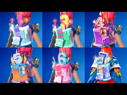 Evolution of All Fortnite Birthday Rewards (2018 - 2024)