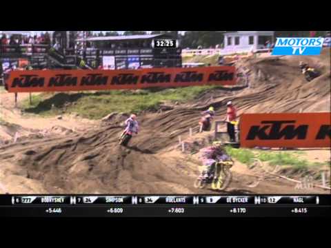 Battle Cairoli & Goncalves Motocross GP Finland 2013 MX1 Race 1