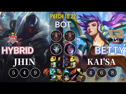 APK HyBrid Jhin vs RNG Betty Kai'Sa Bot - KR Patch 10.22