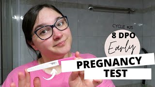 Early Pregnancy Test at 8 dpo || Vertigo and feeling nauseous || TTC Baby 3 Cycle 25
