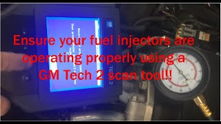 Cadillac XLR GM Tech 2 Fuel Injector Balance Test