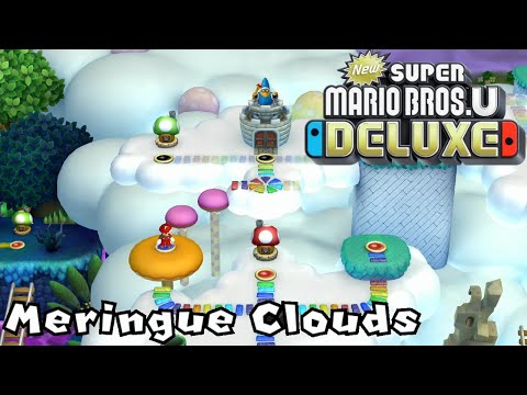 World Meringue Clouds - All Star Coins 100% Gameplay Walkthrough - New Super Mario Bros U Deluxe