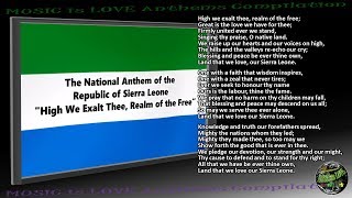 Sierra Leone National Anthem &quot;High We Exalt Thee, Realm of the Free&quot; INSTRUMENTAL with lyrics