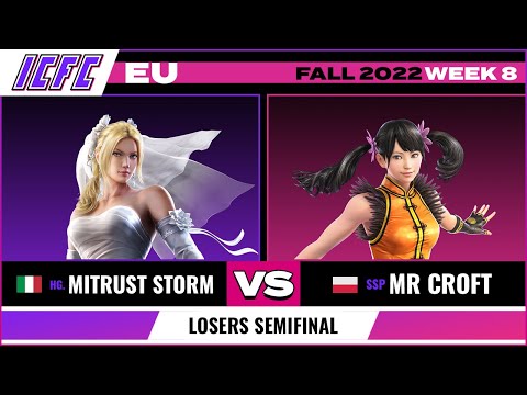Mitrust Storm (Nina) vs Mr Croft (Xiaoyu) Losers Semifinal - ICFC EU Tekken 7 Fall 2022 Week 8