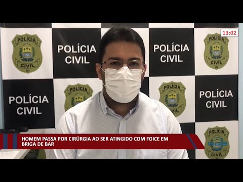 Homem passa por cirurgia após ser atingido com foice em briga de bar 11 01 2022