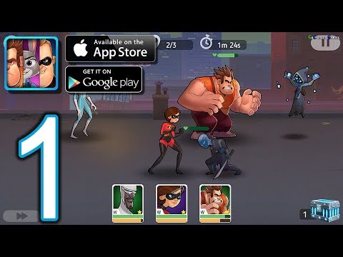 Disney Heroes: Battle Mode Android iOS Walkthrough - Gameplay Part 1 - CH1 - YouTube
