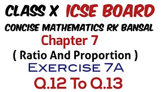 Exercise 7A Class 10 Maths ICSE Board