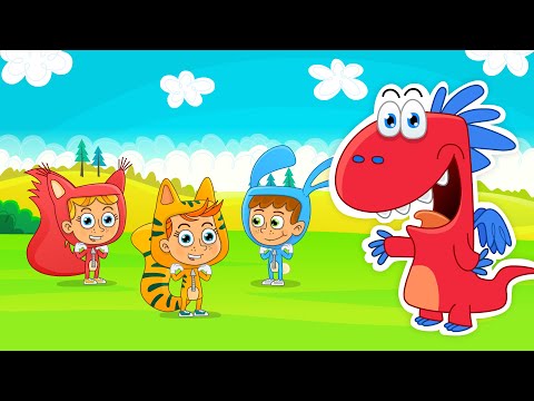 Głowa Ramiona Kolana Pięty - Smok Edzio - piosenka dla dzieci - N