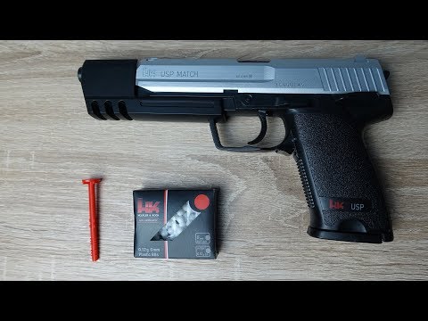 Airsoft Heckler and Koch USP MATCH - test shooting and review!