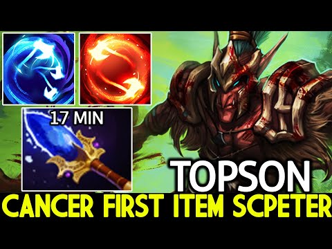 TOPSON [Troll Warlord] New Cancer Hero with First Item Scepter Dota 2