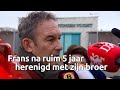 Frans van Laarhoven is blij na het weerzien met zijn broer Johan.